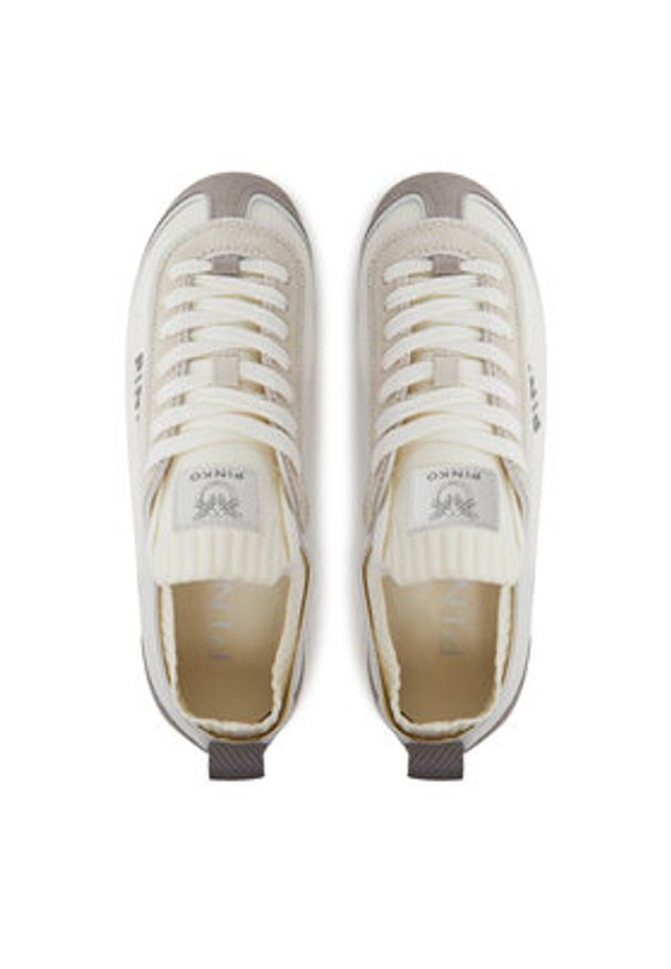 Pinko - PINKO Sneakersy Reby 03 SS0061 T025 Écru. Materiał: materiał