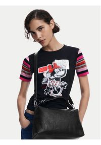 Desigual Torebka All Mickey Bergamo 25SAXP65 Czarny. Kolor: czarny. Materiał: skórzane #4