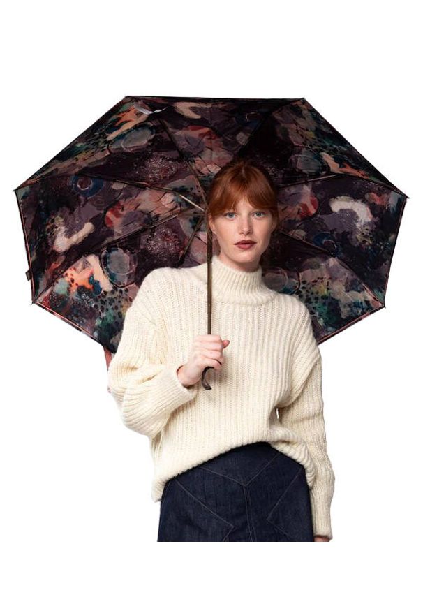 Kolorowy Stylowy Parasol Damski Anekke. Materiał: materiał. Wzór: kolorowy