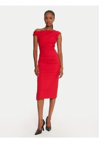 Rinascimento Sukienka koktajlowa CFC0125334003 Czerwony Slim Fit. Kolor: czerwony. Materiał: syntetyk. Styl: wizytowy