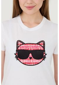 Karl Lagerfeld - KARL LAGERFELD Biały t-shirt Boucle Choupette. Kolor: biały #7