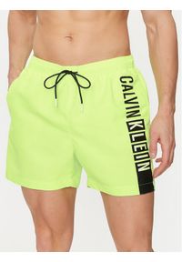 Calvin Klein Swimwear Szorty kąpielowe KM0KM00991 Zielony Regular Fit. Kolor: zielony. Materiał: syntetyk