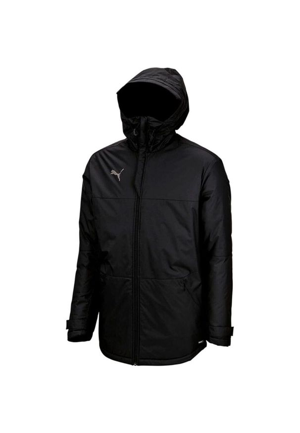 Kurtka Puma Teamfinal Parka Jacket, Mężczyźni. Kolor: czarny. Materiał: poliester, materiał