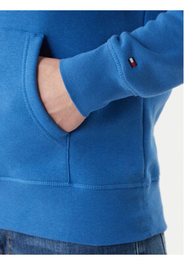 TOMMY HILFIGER - Tommy Hilfiger Bluza Logo MW0MW11599 Niebieski Regular Fit. Kolor: niebieski. Materiał: bawełna