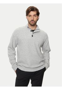 Calvin Klein Sweter K10K113751 Szary Regular Fit. Kolor: szary. Materiał: wełna