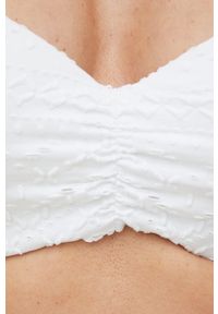 Roxy strój kąpielowy kolor biały miękka miseczka. Kolor: biały. Materiał: materiał #4