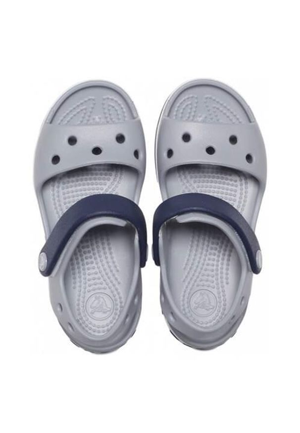 Buty do chodzenia niemowlęce Crocs Crosband Sandal Kids. Zapięcie: rzepy. Kolor: szary. Materiał: syntetyk, materiał. Sport: turystyka piesza
