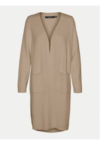 Vero Moda Kardigan Saba 10309316 Beżowy Regular Fit. Kolor: beżowy. Materiał: syntetyk #6