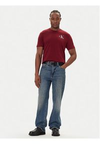 Calvin Klein Jeans T-Shirt 30s Chest Logo LV04RD865G Czerwony Regular Fit. Kolor: czerwony. Materiał: bawełna #4