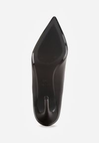 Renee - Czarne Minimalistyczne Szpilki VICES o Klasycznym Fasonie Saphosa. Kolor: czarny. Materiał: satyna. Obcas: na szpilce. Styl: klasyczny. Wysokość obcasa: średni #2