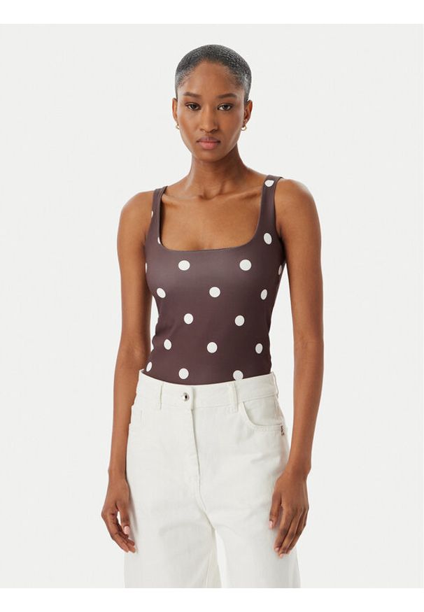 Vero Moda Top Million 10305800 Brązowy Regular Fit. Kolor: brązowy. Materiał: syntetyk