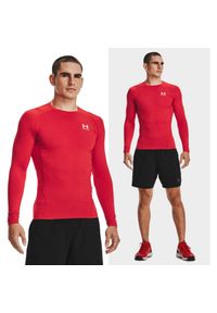 Under Armour - Koszulka męska termoaktywna UNDER ARMOUR HeatGear długi rękaw. Kolor: czerwony. Długość rękawa: długi rękaw. Długość: długie