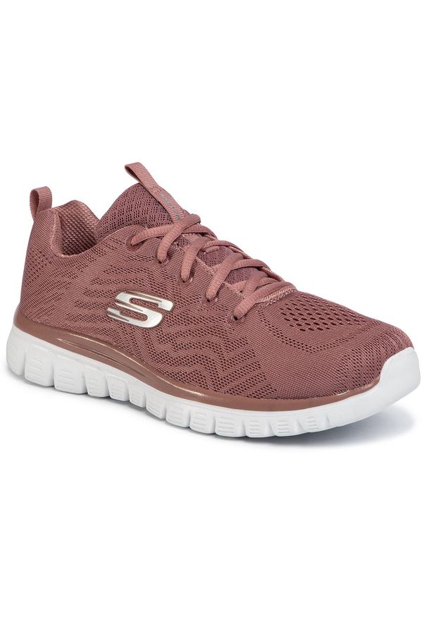 skechers - Buty Skechers Get Connected 12615/MVE Mauve. Kolor: różowy. Materiał: materiał