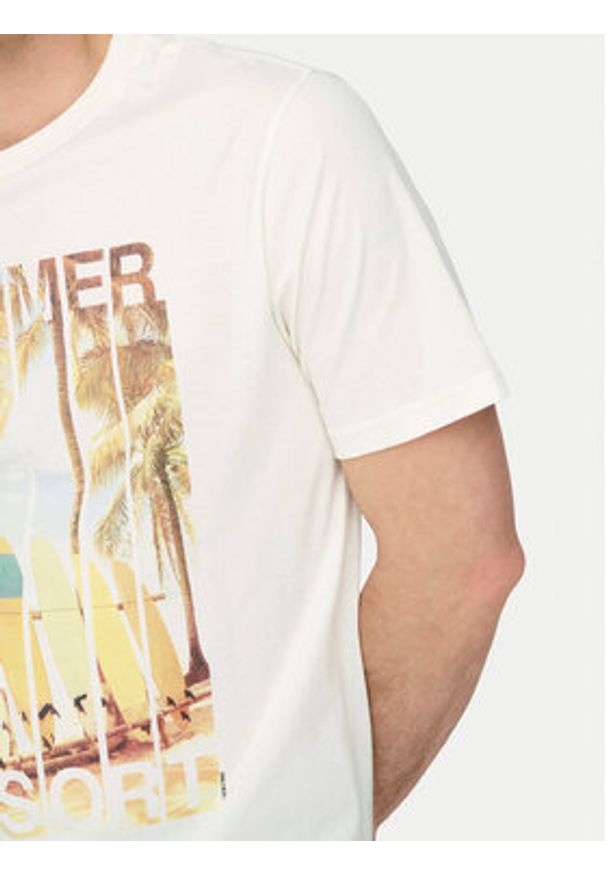 Only & Sons T-Shirt Magdy 22029454 Biały Regular Fit. Kolor: biały. Materiał: bawełna