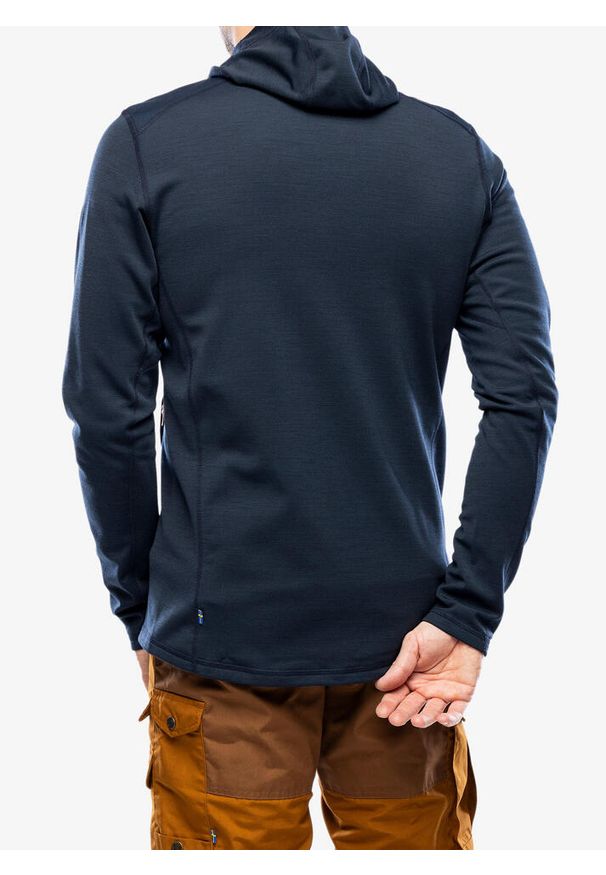 Fjällräven - Bluza z kapturem męska Fjallraven Keb Fleece Hoodie. Typ kołnierza: kaptur. Kolor: niebieski