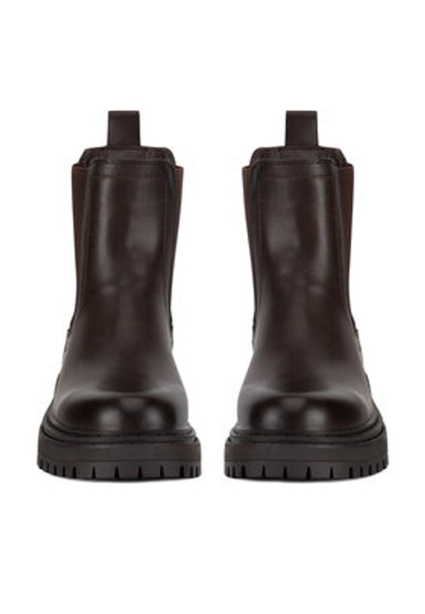 Jenny Fairy Sztyblety HY60208-1 Brązowy. Kolor: brązowy. Materiał: skóra