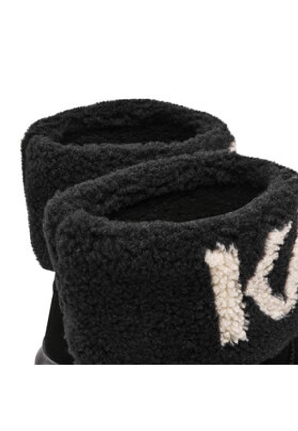 Karl Lagerfeld - KARL LAGERFELD Śniegowce KL44552 Czarny. Kolor: czarny. Materiał: skóra, zamsz