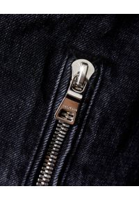 Balmain - BALMAIN - Kurtka jeansowa z przetarciami. Kolor: czarny. Materiał: jeans. Wzór: aplikacja. Sezon: wiosna. Styl: klasyczny, elegancki #5