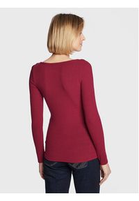 Guess Bluzka Karlee Jewel W2YP46 KBCO2 Bordowy Slim Fit. Kolor: czerwony. Materiał: wiskoza #3