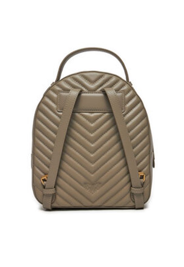Pinko Plecak Love Click Classic Backpack PE 24 PLTT 102530 A1J2 Khaki. Kolor: brązowy. Materiał: skóra