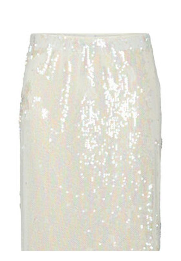 YAS Spódnica maxi Sequina 26037771 Écru Regular Fit. Materiał: syntetyk