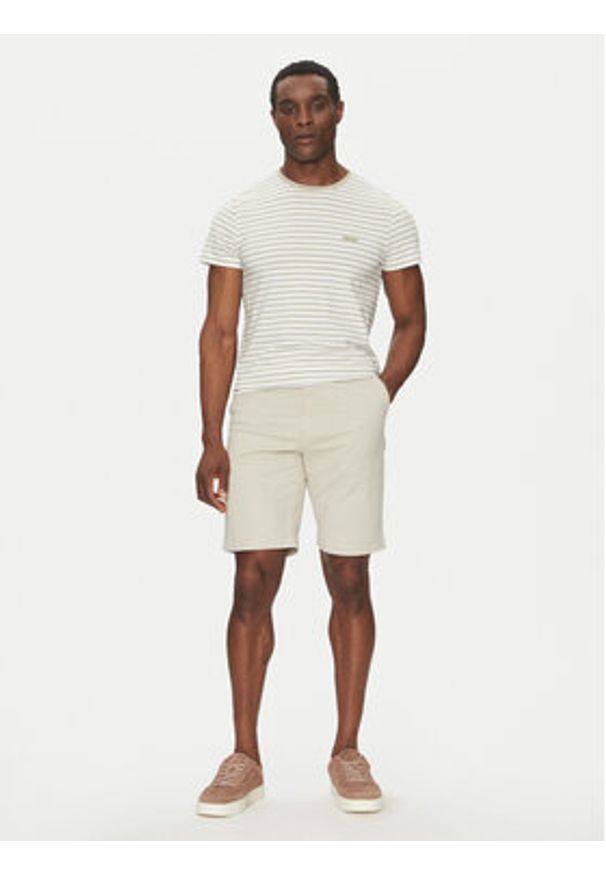 Calvin Klein Szorty materiałowe Modern Twill Reg. Straight Short K10K114068 Błękitny Regular Fit. Kolor: niebieski. Materiał: bawełna