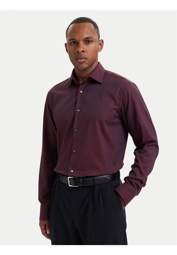 BOSS Koszula H-Joe 50560583 Bordowy Regular Fit. Kolor: czerwony. Materiał: bawełna