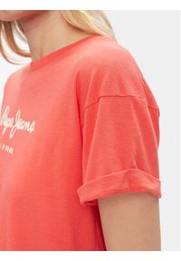 Pepe Jeans T-Shirt Helga PL505761 Czerwony Regular Fit. Kolor: czerwony. Materiał: bawełna #3