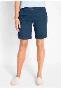 bonprix - Bermudy ze stretchem. Kolor: niebieski #1