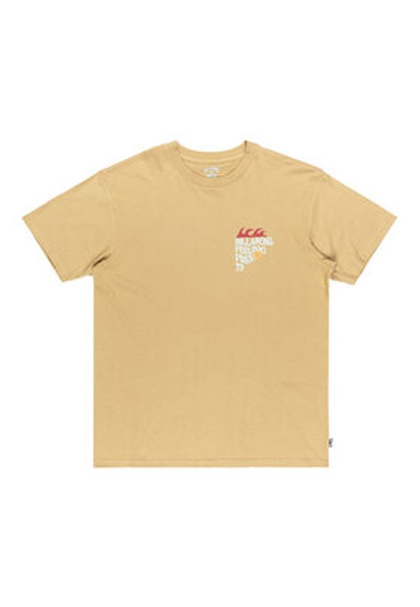 Billabong T-Shirt Twin Fin EBYZT00362 Beżowy Regular Fit. Kolor: beżowy. Materiał: bawełna