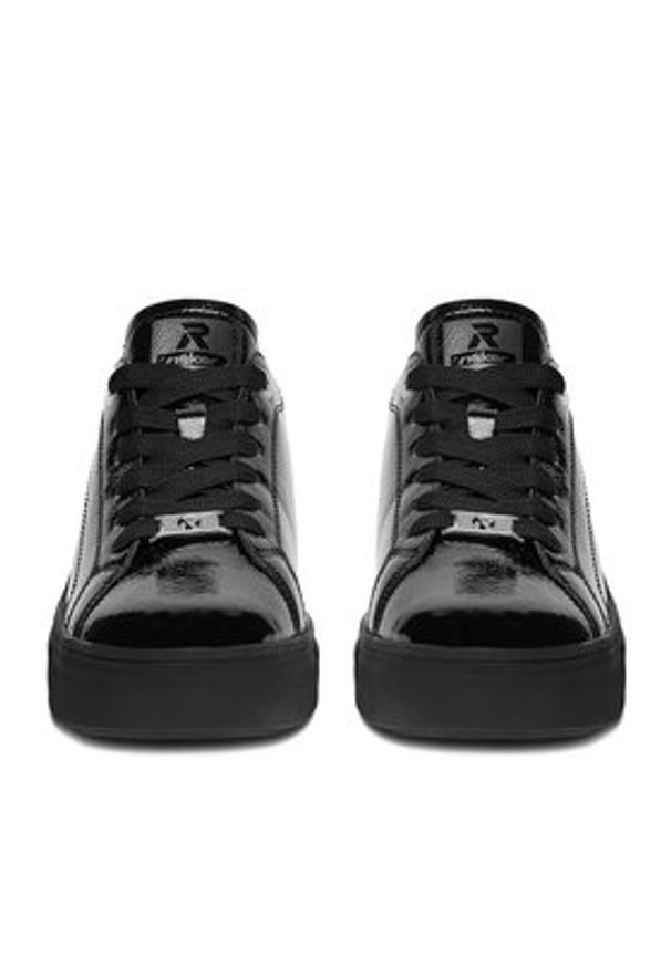 Rieker Sneakersy W2601-00 Czarny. Kolor: czarny. Materiał: lakier, skóra