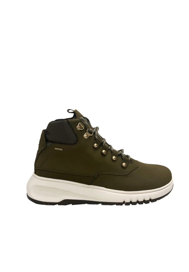 Geox Sneakersy "D Aerantis" | D04LAA076FU | Kobieta | Zielony. Nosek buta: okrągły. Kolor: zielony. Materiał: tkanina, skóra