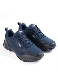 Męskie buty trekkingowe softshell DK niebieskie. Kolor: niebieski. Materiał: softshell
