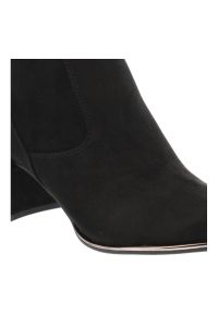 Czarne Kozaki Marco Tozzi Wygodne Eleganckie Buty Damskie. Kolor: czarny. Materiał: materiał. Styl: elegancki #3