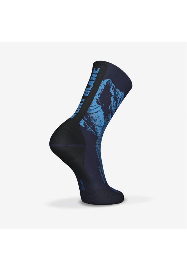 KIPRUN - Skarpetki do biegania Kiprun Run 900 wysokie grube edycja limitowana Trail. Kolor: niebieski. Materiał: poliamid, elastan. Sport: bieganie