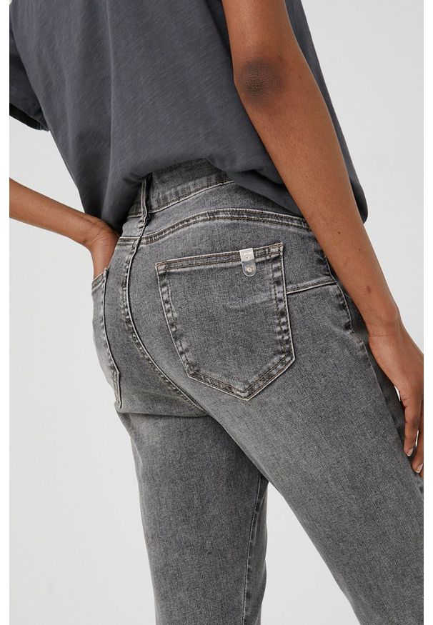 Answear Lab jeansy Skinny High Waits damskie high waist. Stan: podwyższony. Kolor: szary. Styl: wakacyjny