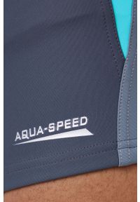 Aqua Speed - Kąpielówki. Kolor: szary. Materiał: materiał, włókno, lycra, dzianina