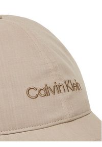 Calvin Klein Czapka z daszkiem Emb Logo LV04D5024G Beżowy. Kolor: beżowy