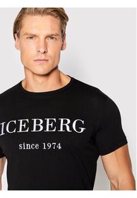 Iceberg T-Shirt 22II1P0F0146301 Czarny Regular Fit. Kolor: czarny. Materiał: bawełna