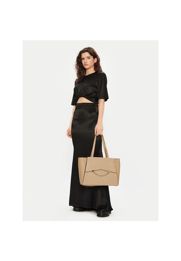 Karl Lagerfeld - Torebka KARL LAGERFELD. Kolor: beżowy