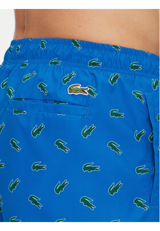 Lacoste Szorty kąpielowe MH7188 Niebieski Regular Fit. Kolor: niebieski. Materiał: syntetyk