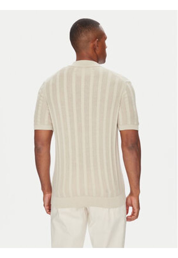 Baldessarini Polo B4 50024.5232 Błękitny Slim Fit. Typ kołnierza: polo. Kolor: niebieski. Materiał: bawełna