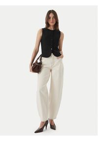 only - ONLY Kamizelka garniturowa Goa 15363724 Czarny Regular Fit. Kolor: czarny. Materiał: len #7