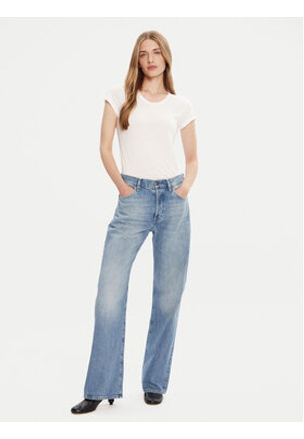 G-Star RAW - G-Star Raw T-Shirt Eyben D24533-4107 Biały Slim Fit. Kolor: biały. Materiał: bawełna