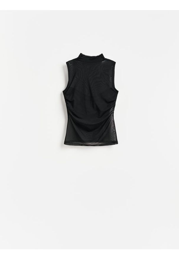 Reserved - LADIES` BLOUSE - czarny. Kolor: czarny. Materiał: dzianina
