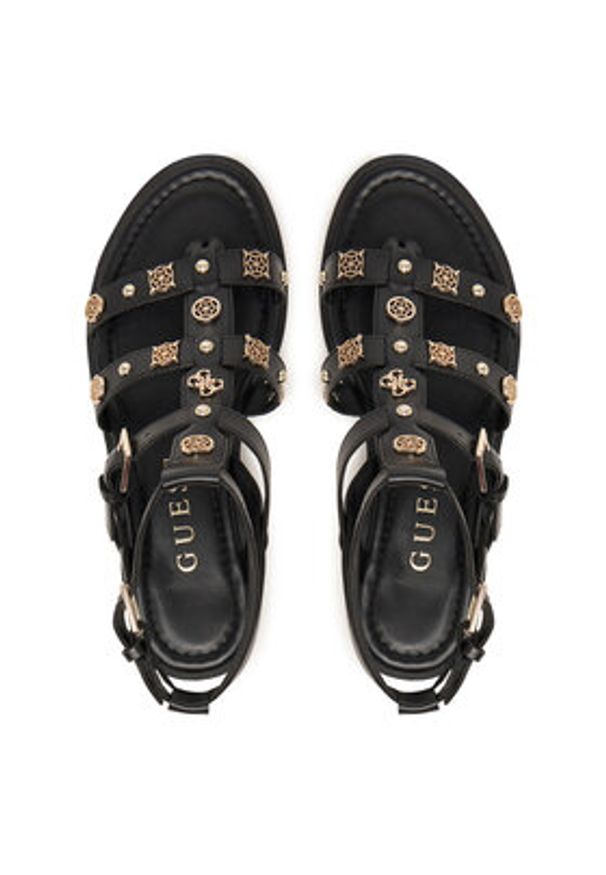 Guess Sandały FLJYZZ PEL03 Czarny. Kolor: czarny. Materiał: skóra