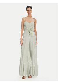 Elisabetta Franchi Sukienka wieczorowa AB-R22-52E2 Zielony Regular Fit. Kolor: zielony. Materiał: wiskoza. Styl: wizytowy