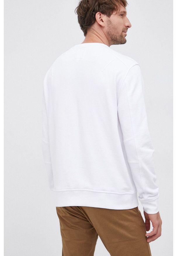 Armani Exchange - Bluza bawełniana. Okazja: na co dzień. Kolor: biały. Materiał: bawełna. Wzór: nadruk. Styl: casual
