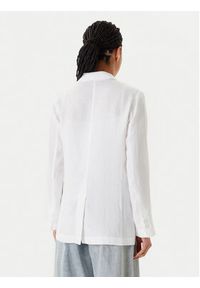United Colors of Benetton - United Colors Of Benetton Marynarka 2AGHDW00R Biały Regular Fit. Kolor: biały. Materiał: len #5