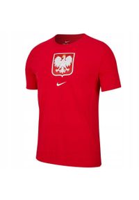 Koszulka treningowa męska Nike Polska Crest. Kolor: czerwony. Długość rękawa: krótki rękaw. Długość: krótkie. Sport: piłka nożna